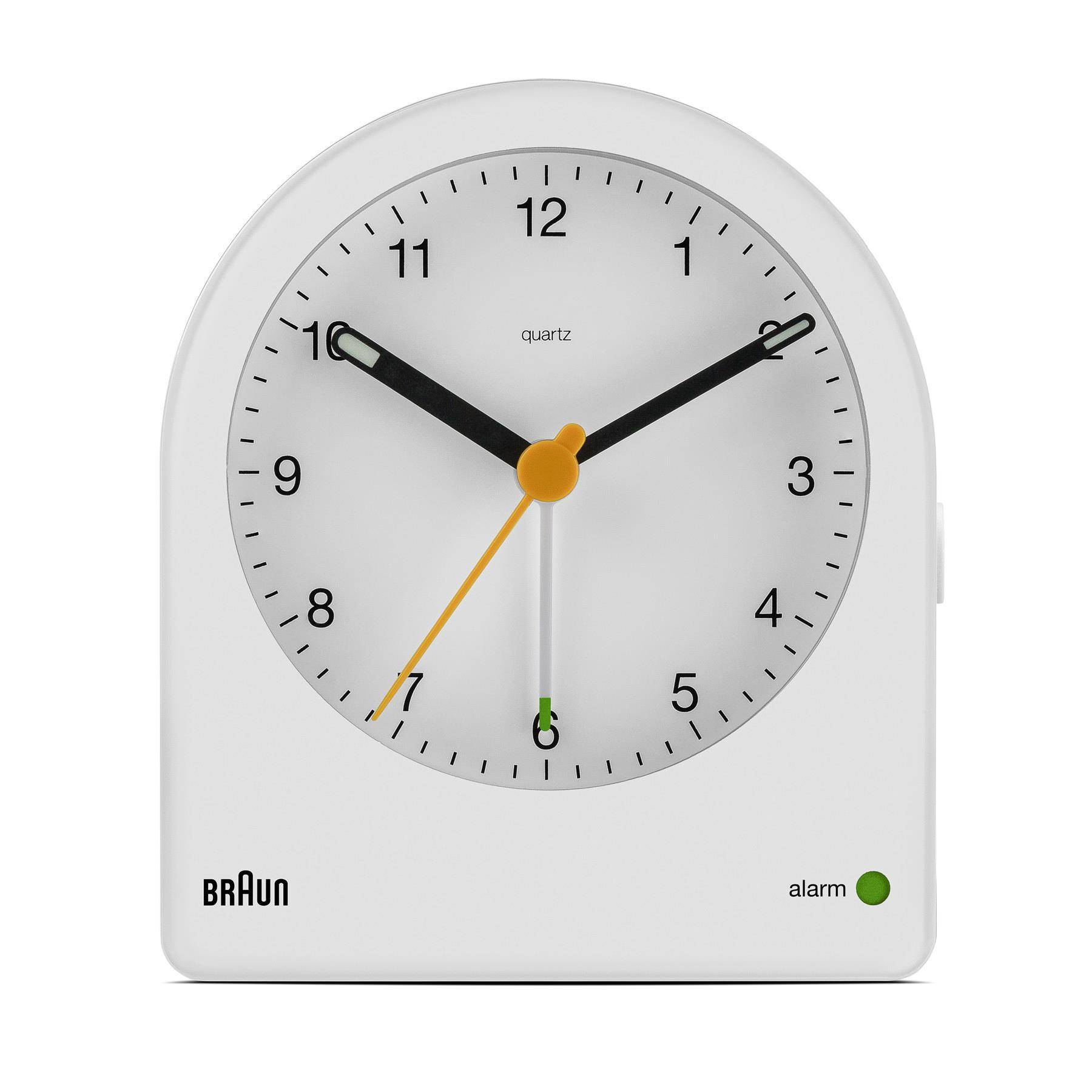 Braun BC22, Quarzwecker, Rund, Weiß, Gelb, 12 h, Summer, Akku-1