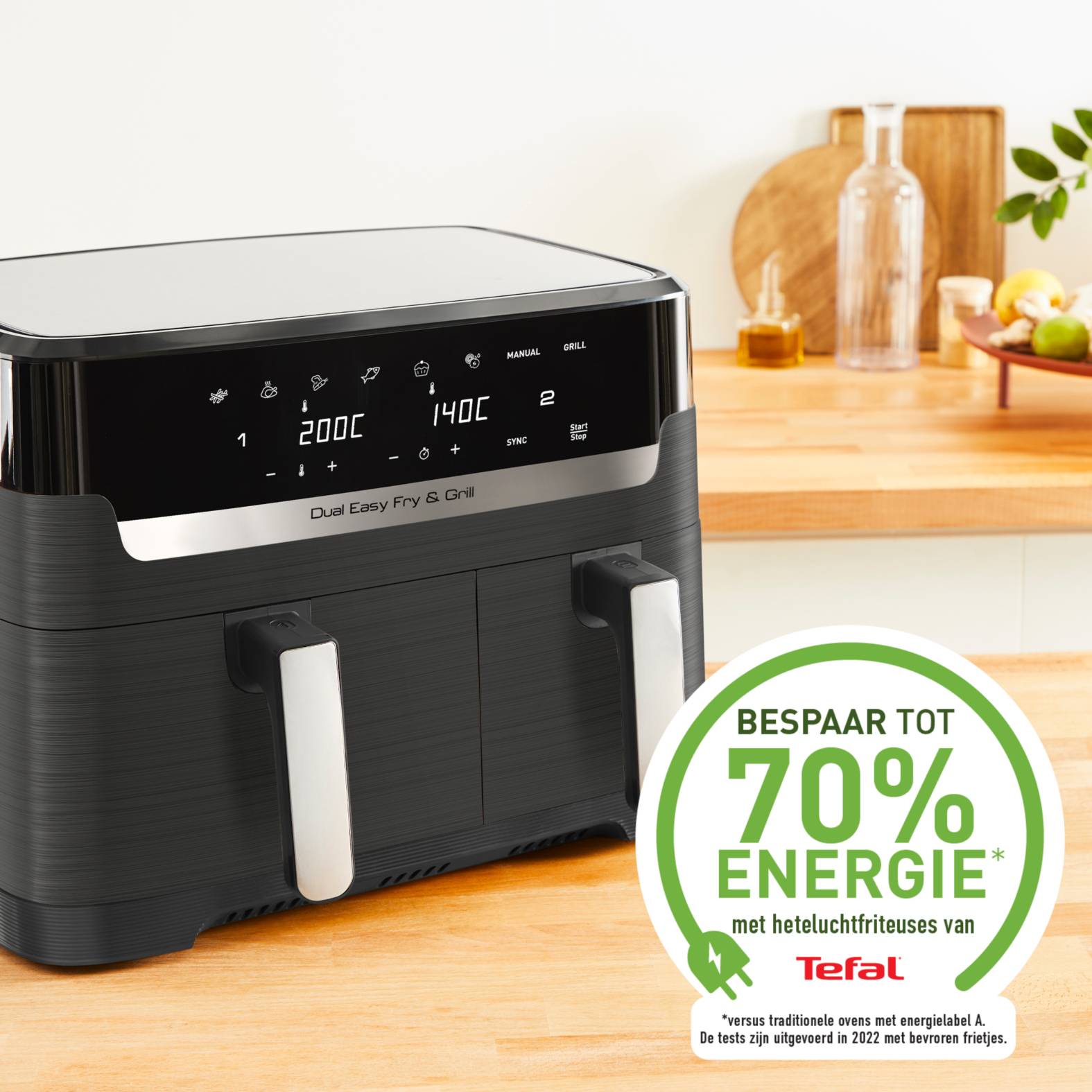 TEFAL - Dual Easy Fry & Grill EY905B Doppel 8.3 l Eigenständig 2700 W-2