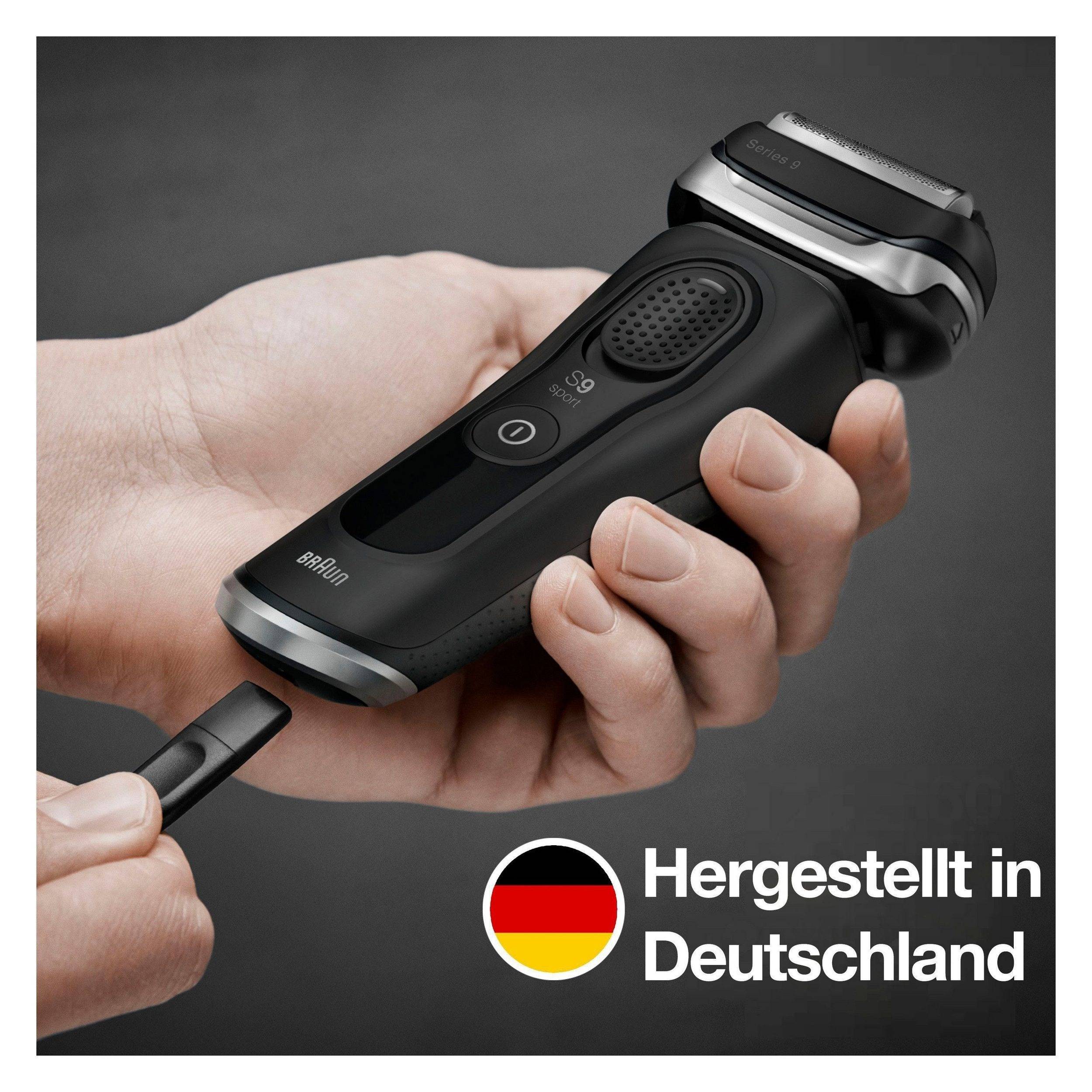 Series 9 9352cc Sport, Folienschaber, Schwarz, Grau, Active Quattro Head, Tasten-2