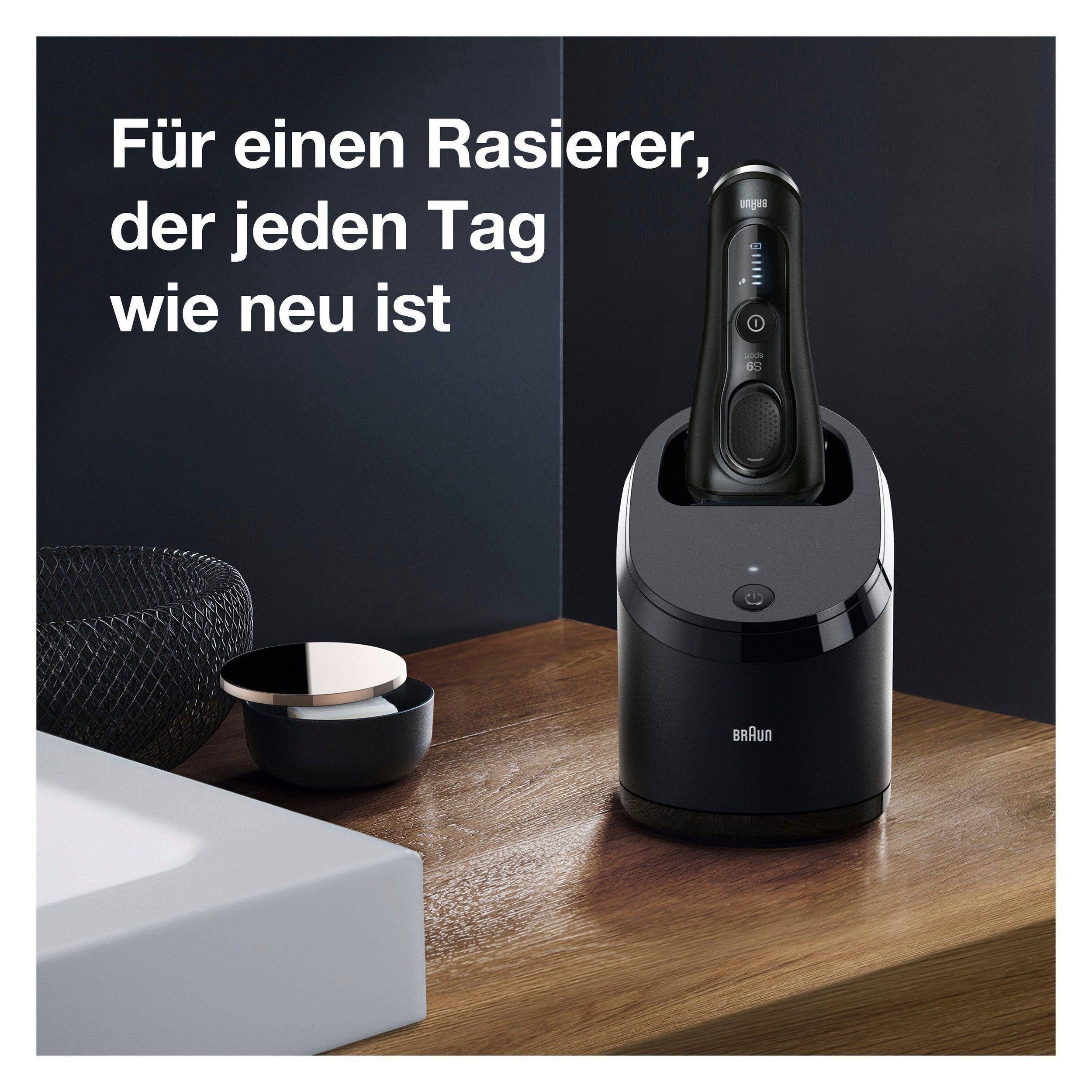 Series 9 9352cc Sport, Folienschaber, Schwarz, Grau, Active Quattro Head, Tasten-3