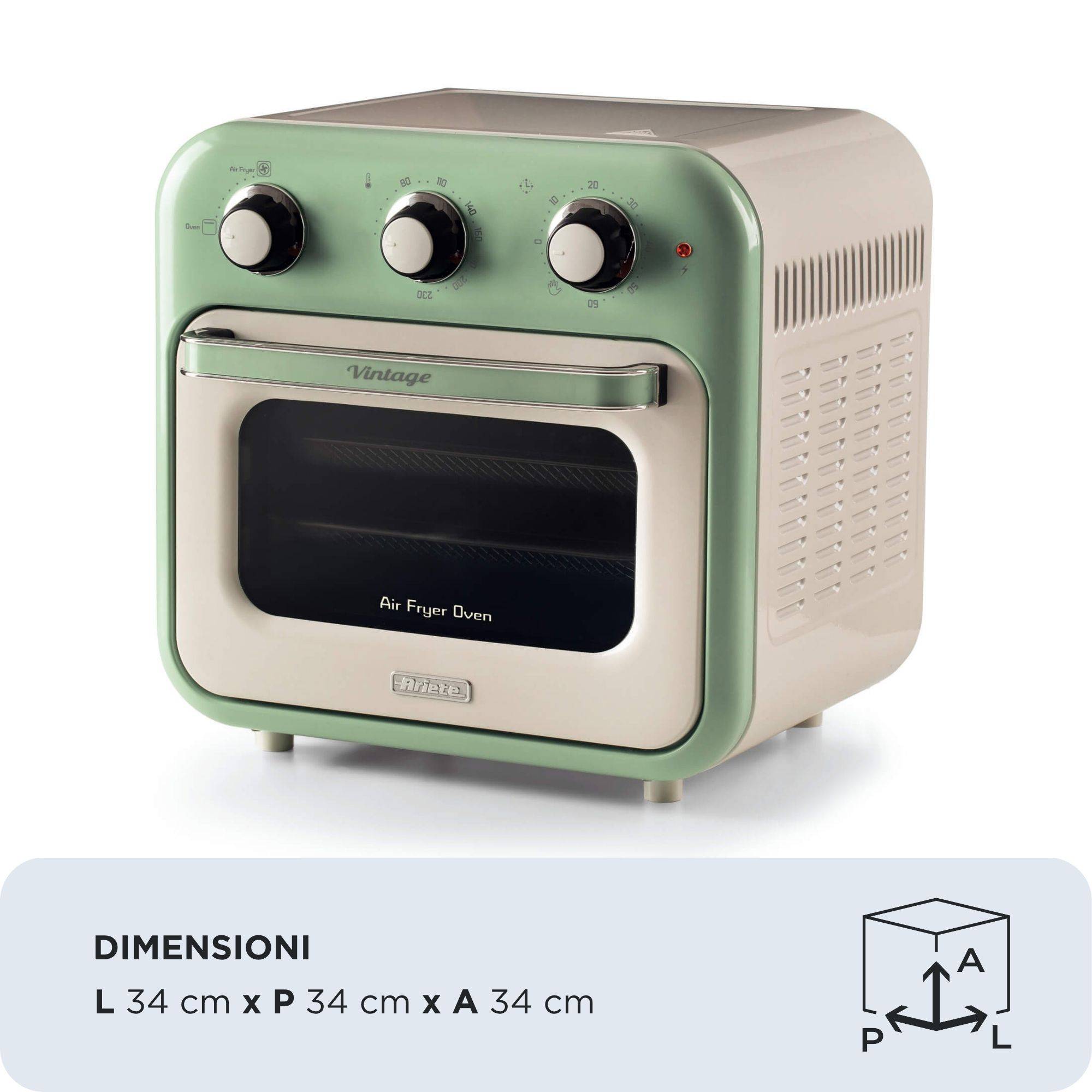 Ariete 4632/04, Heißluftfritteuse, 16 l, 80 °C, 230 °C, 60 min, Einzelbild-3