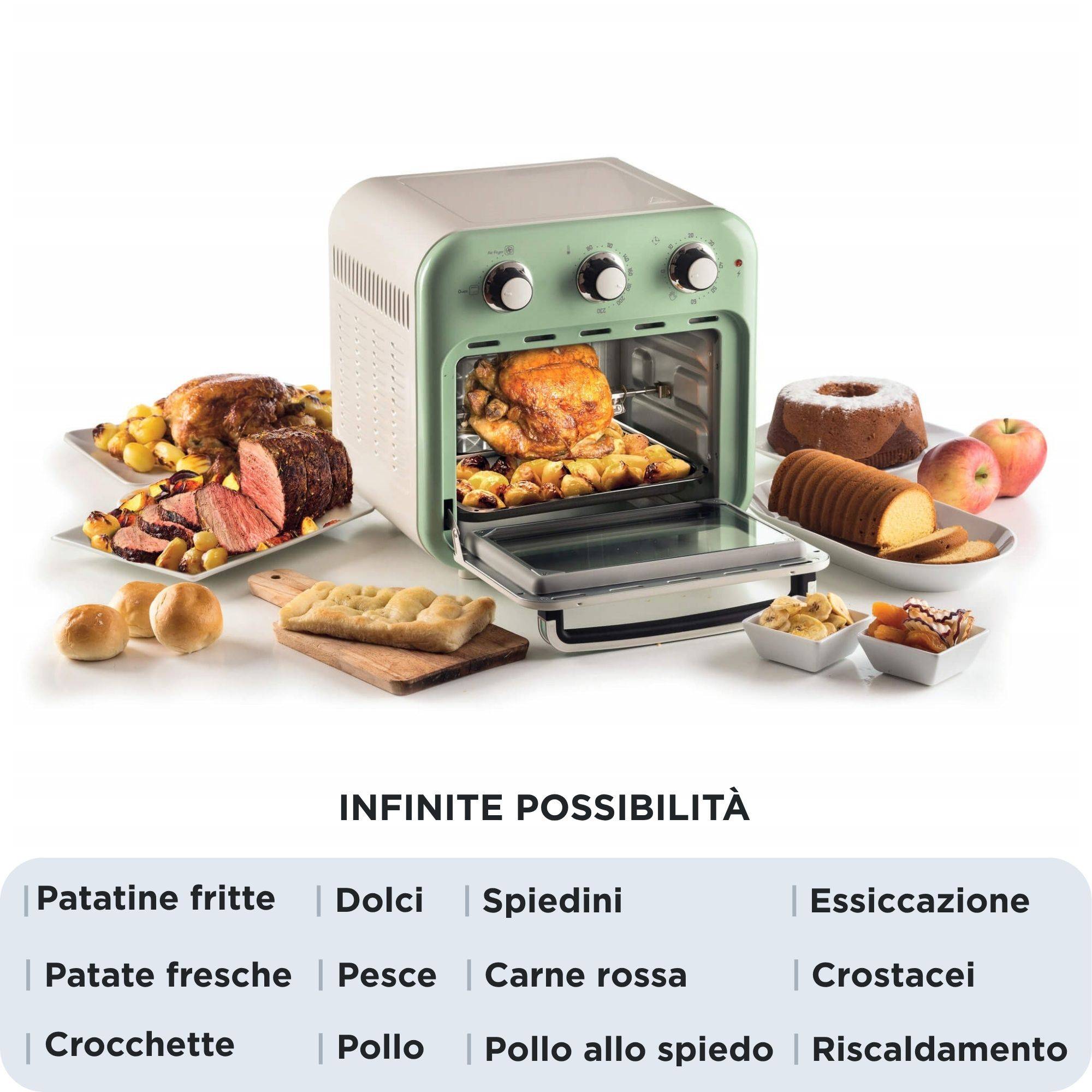 Ariete 4632/04, Heißluftfritteuse, 16 l, 80 °C, 230 °C, 60 min, Einzelbild-4