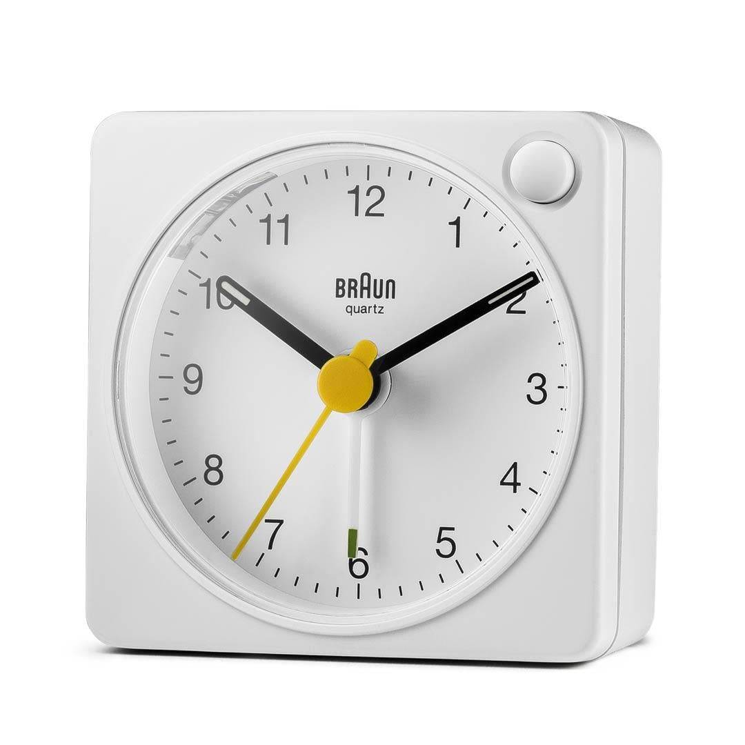 Braun BC02XW, Quarzwecker, Rechteck, Weiß, Analog, Akku, AA-4