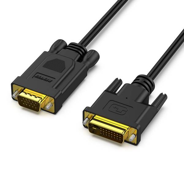 BENFEI DVI-D 24+1 auf VGA, DVI-D Computer auf VGA Monitor 1,8M vergoldetes Kabel