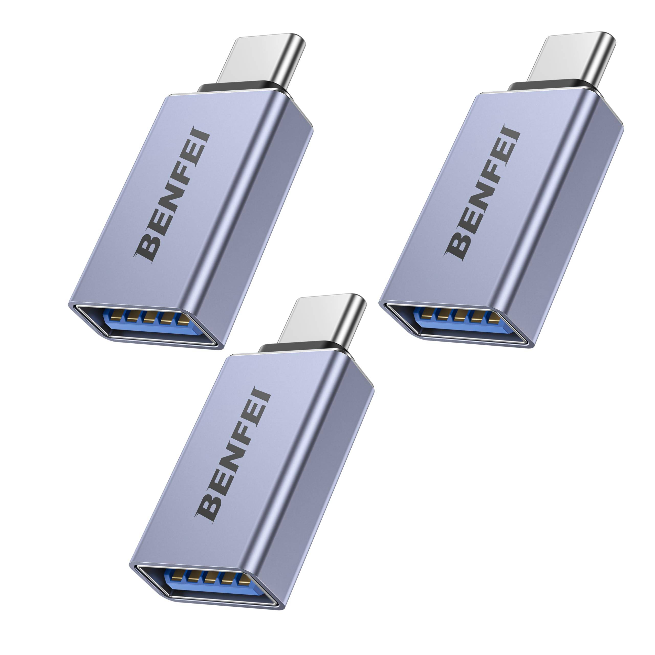 BENFEI USB C auf USB 3.0 Adapter, 3 Stück OTG USB Typ C Adapter [Thunderbolt 3/4] to USB 3.1/3.0/2.0-0