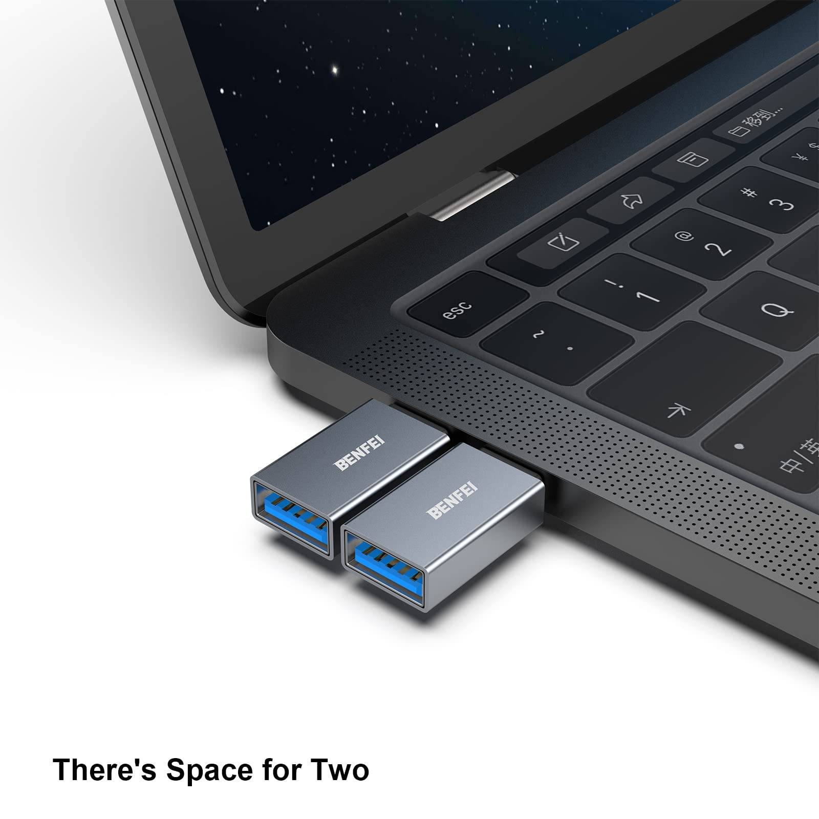 BENFEI USB C auf USB 3.0 Adapter, 3 Stück OTG USB Typ C Adapter [Thunderbolt 3/4] to USB 3.1/3.0/2.0-1