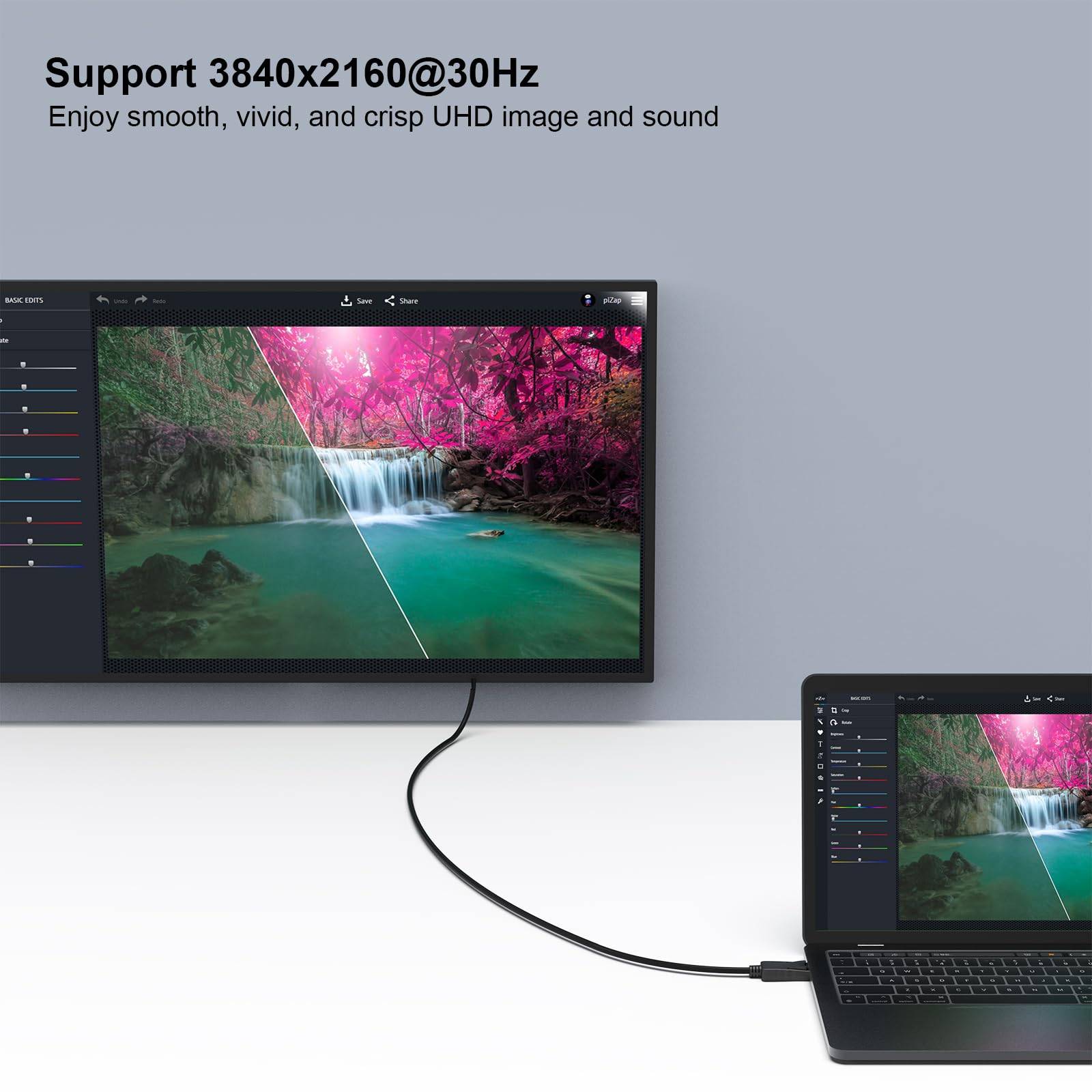 BENFEI 4K DisplayPort auf HDMI Kabel 0,9M-2