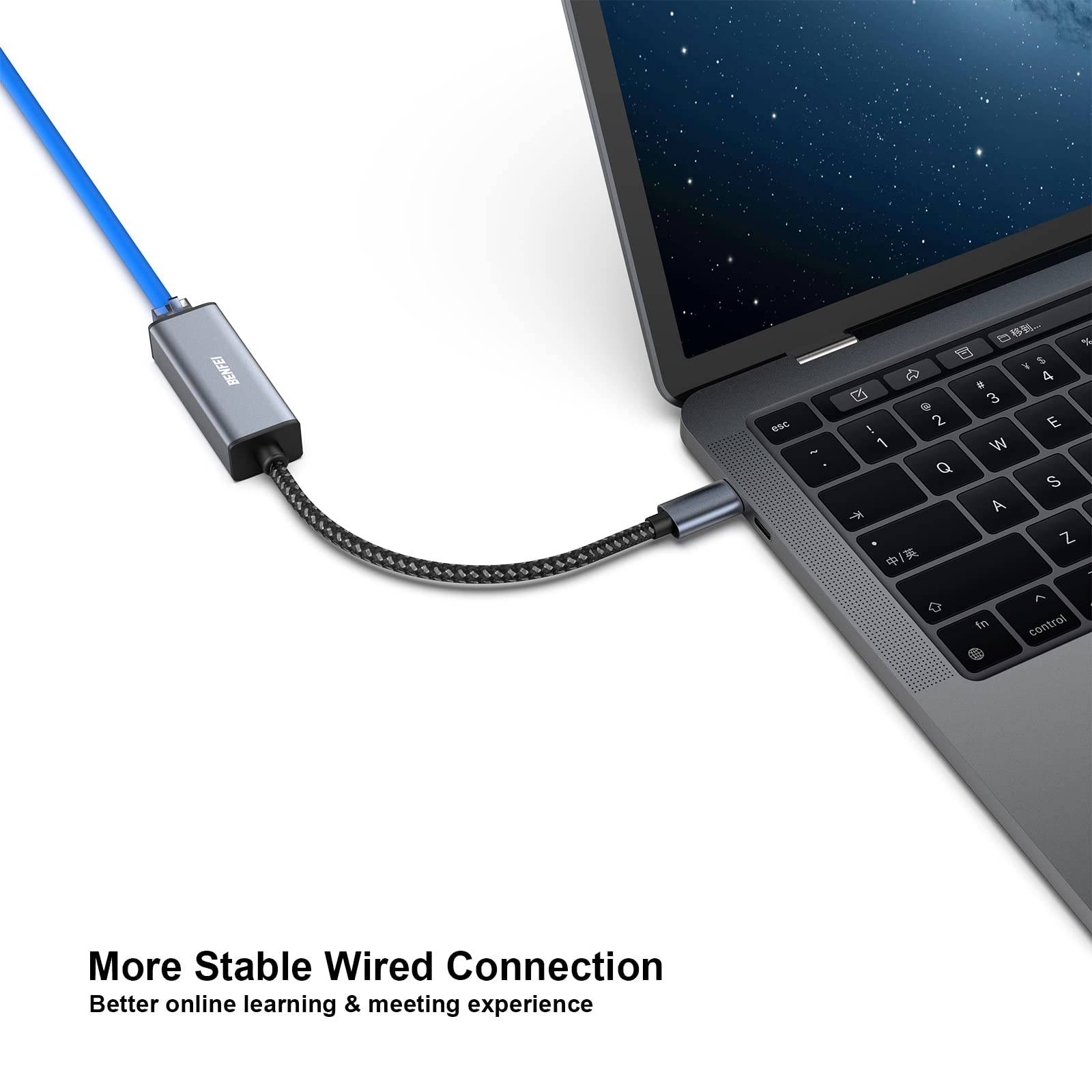 USB C auf Ethernet Adapter, BENFEI Thunderbolt 3 auf RJ45 LAN Netzwerk Adapter-3