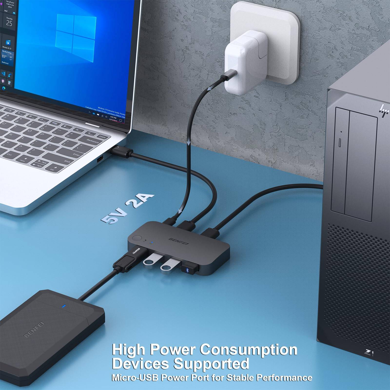 USB 3.0 KVM Switch für 2 Computer - Teilen Sie 4 USB-Geräte mit Leichtigkeit-4