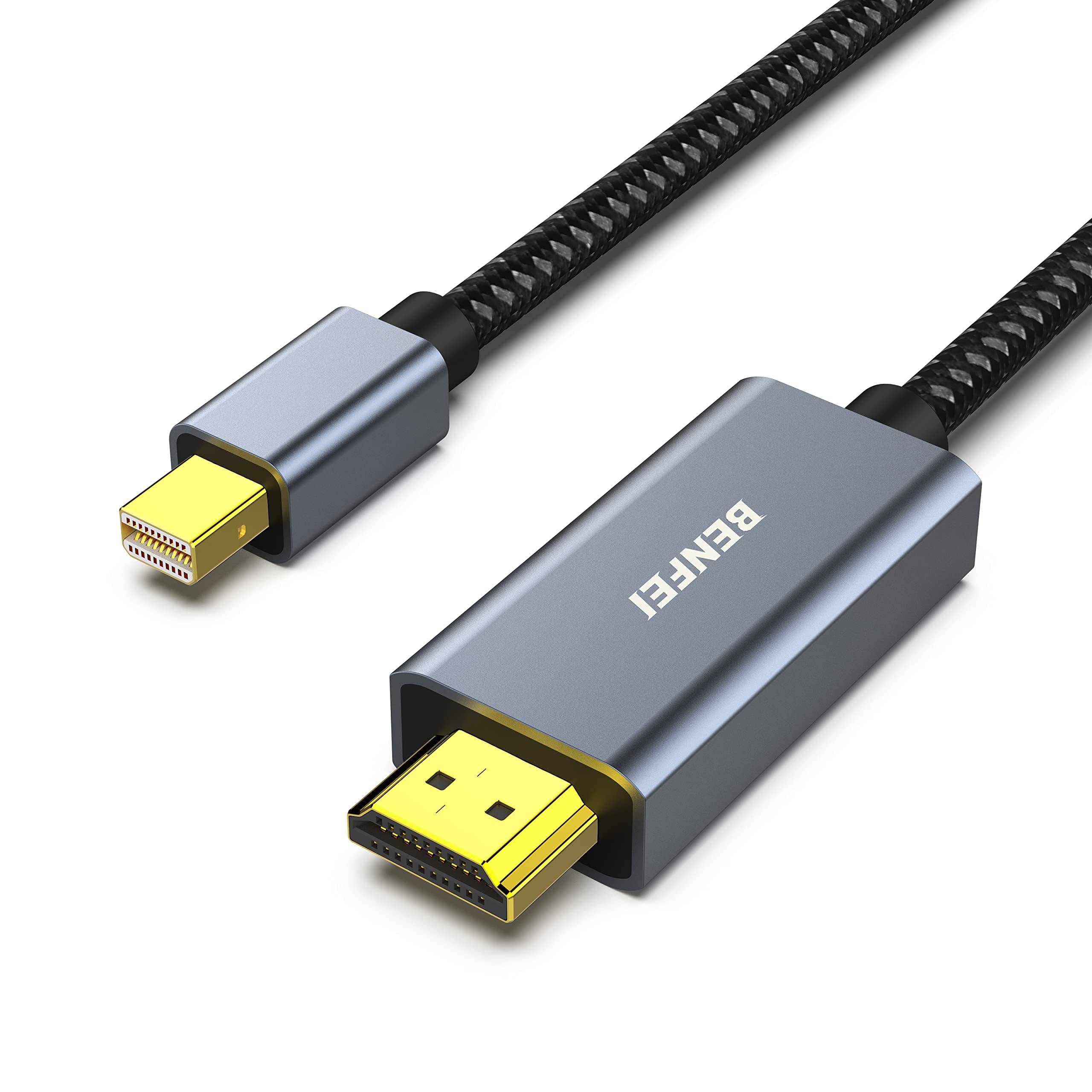 BENFEI Mini DisplayPort auf HDMI Kabel [4K@30Hz, Aluminiumgehäuse, Nylongeflecht]-0