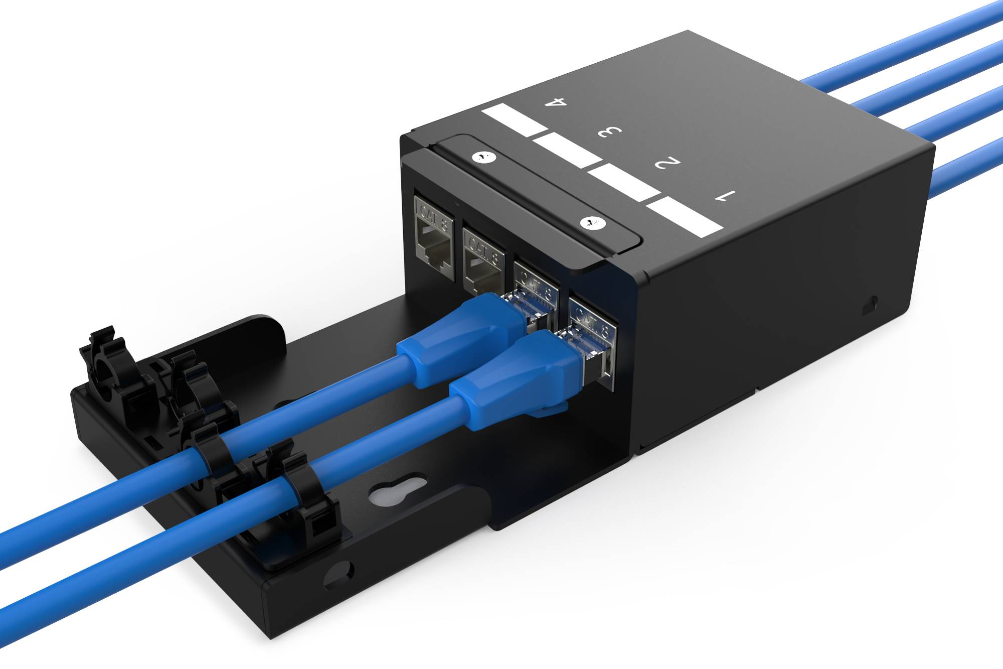Digitus Konsolidierungspunkt-Box, 4 Ports Keystone-Module DN-93708-4-0