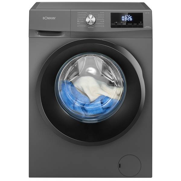 Bomann Waschtrockner WAT 7186 Titan schwarz, 8kg waschen-5 kg trocknen