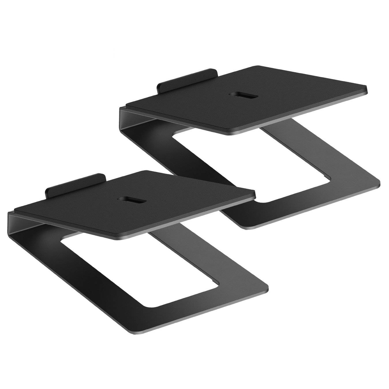 my wall 2 table stands for speakers 150 x 99 mm, 16 tilt angle, anti-vibration, set of 2-0