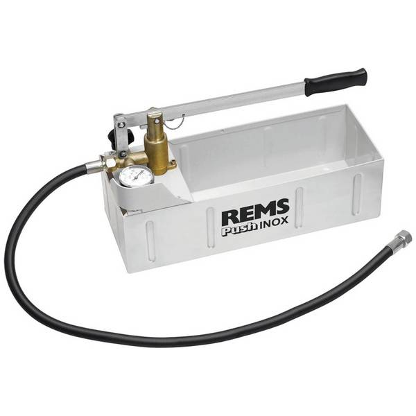 Push INOX Hand-Druckprüfpumpe Rems mit Manometer, p d 6 MPa/60 bar/870 psi