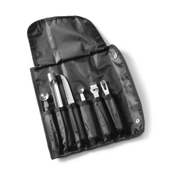 HENDI Dekoriermesserset - 6-teilig, Schwarz, 280x100x(H)50mm