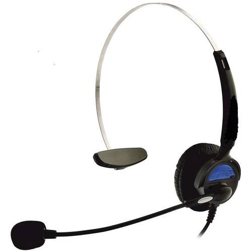 Basetech KJ-97 On Ear Headset kabelgebunden Mono Schwarz Telefon