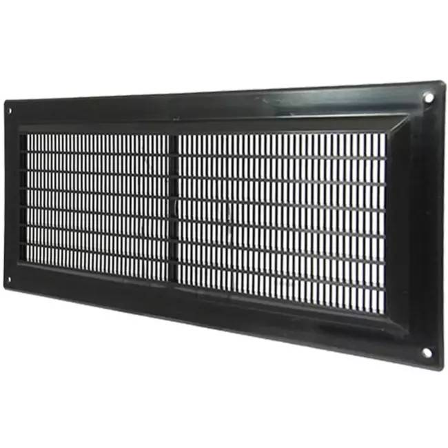 Lüftungsgitter Kunststoff rechteckig mit Grill 130x300 Schwarz - VR1330M-0