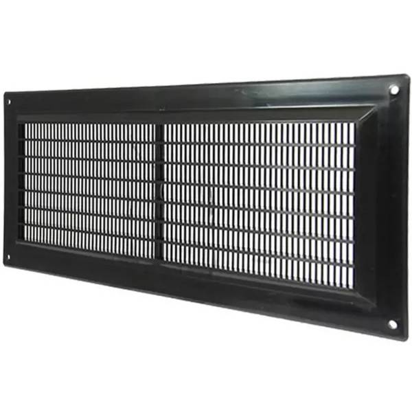 Lüftungsgitter Kunststoff rechteckig mit Grill 130x300 Schwarz - VR1330M