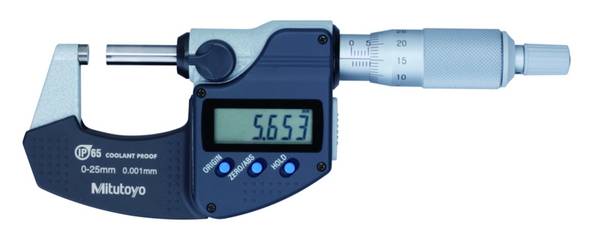 Digitale Bügelmessschraube IP65 0-25 mm, ohne Datenausgabe