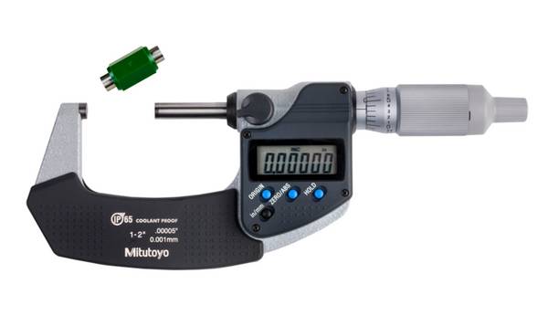 Digitale Bügelmessschraube IP65, Zoll/Metrisch 1-2", ohne Datenausgabe
