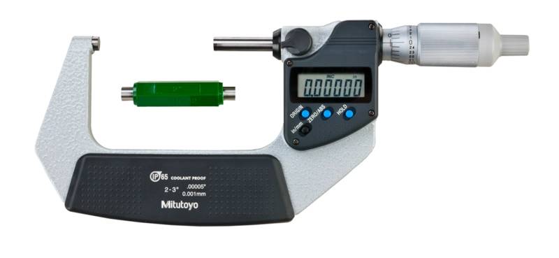 Digitale Bügelmessschraube IP65, Zoll/Metrisch 2-3", ohne Datenausgabe-0