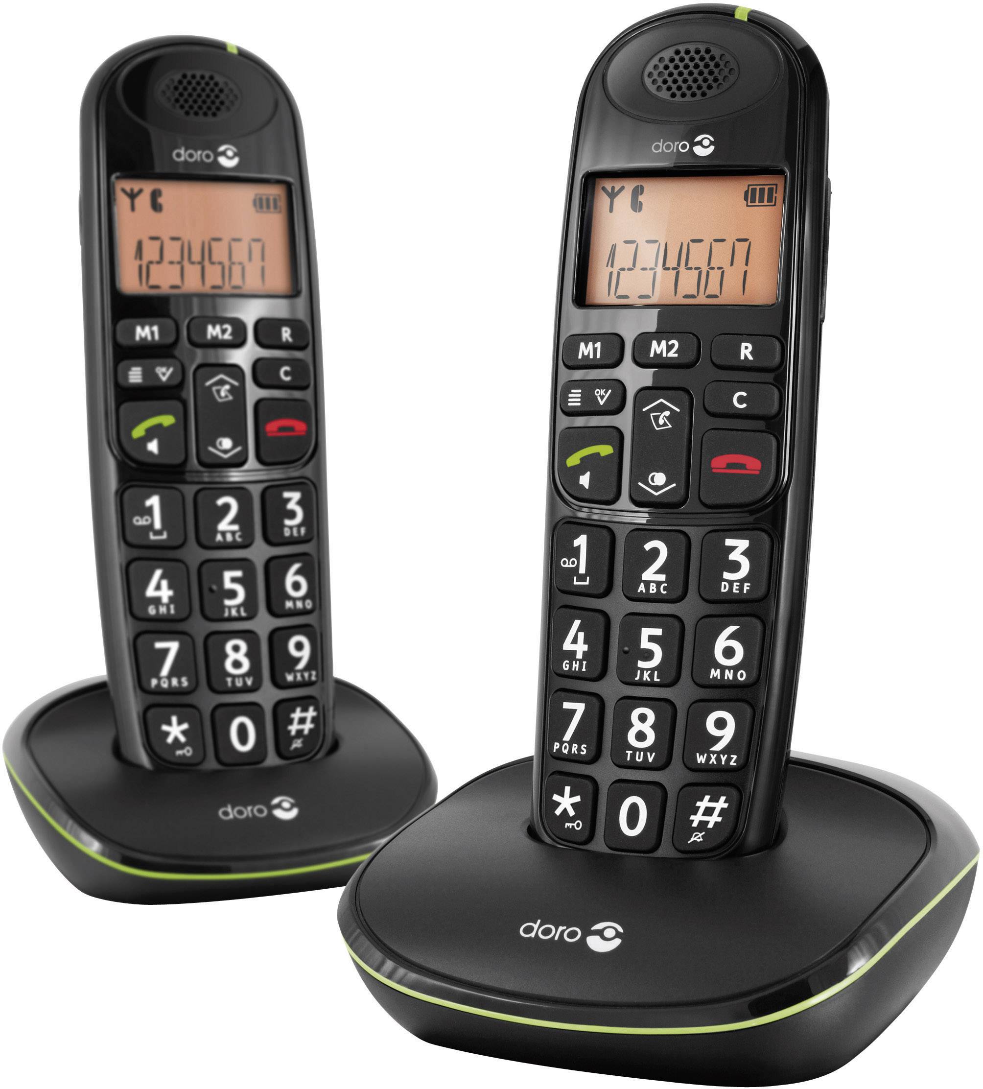 DORO PhoneEasy 100W Duo - Schnurlostelefon mit Rufnummernanzeige-0