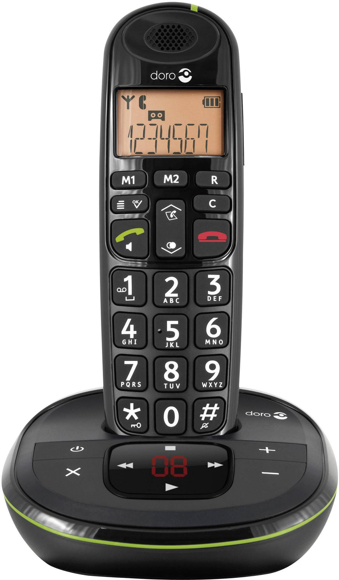 DORO PhoneEasy 105wr - Schnurlostelefon - Anrufbeantworter mit Rufnummernanzeige-0