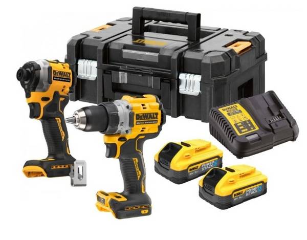 DeWalt DCK2051H2T-QW, Combo Set (DCD800+DCF850+18V/2x5,0Ah PowerStack) Tstak