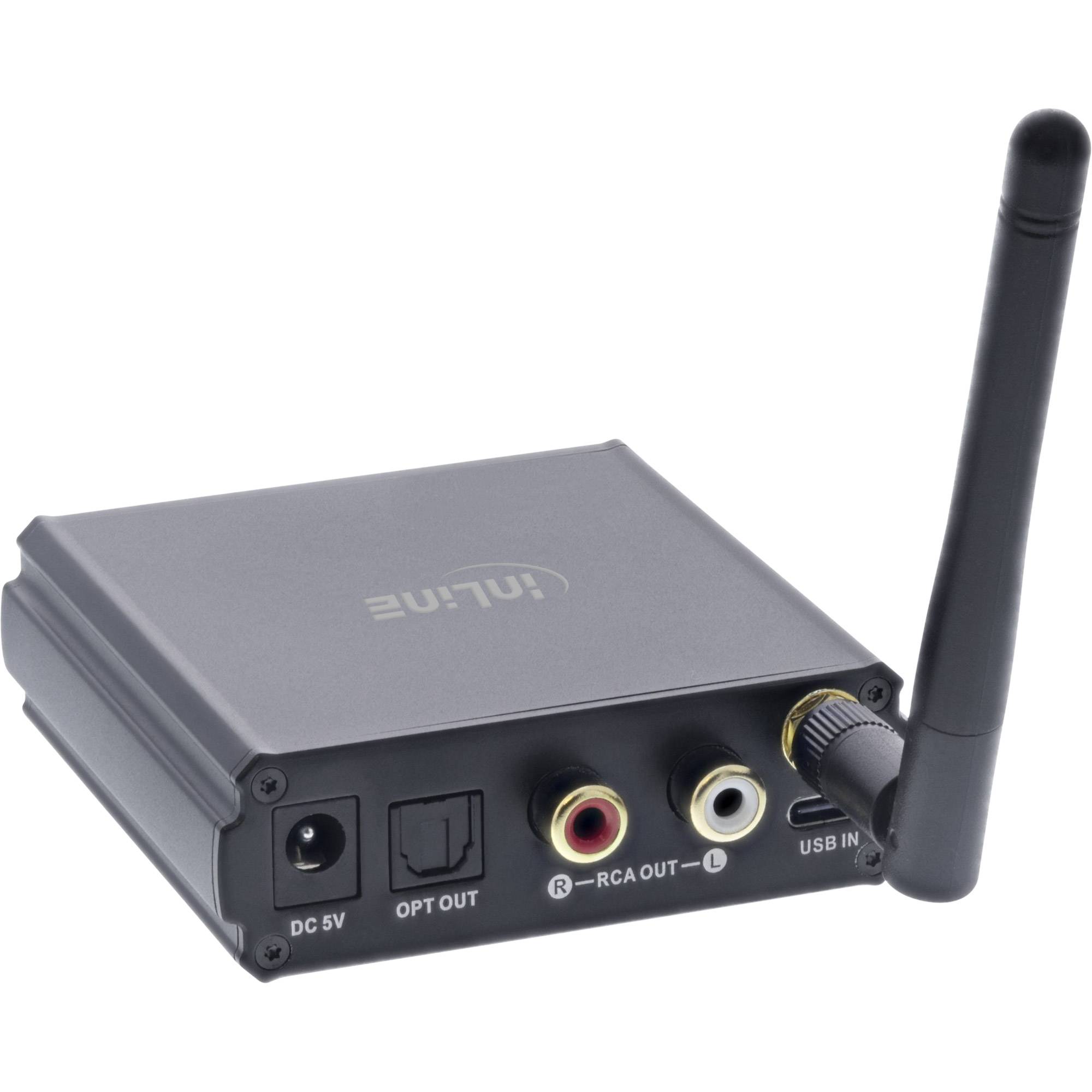 InLine® Bluetooth 5.1 HiFi-Receiver & USB DAC, mit LCD-1