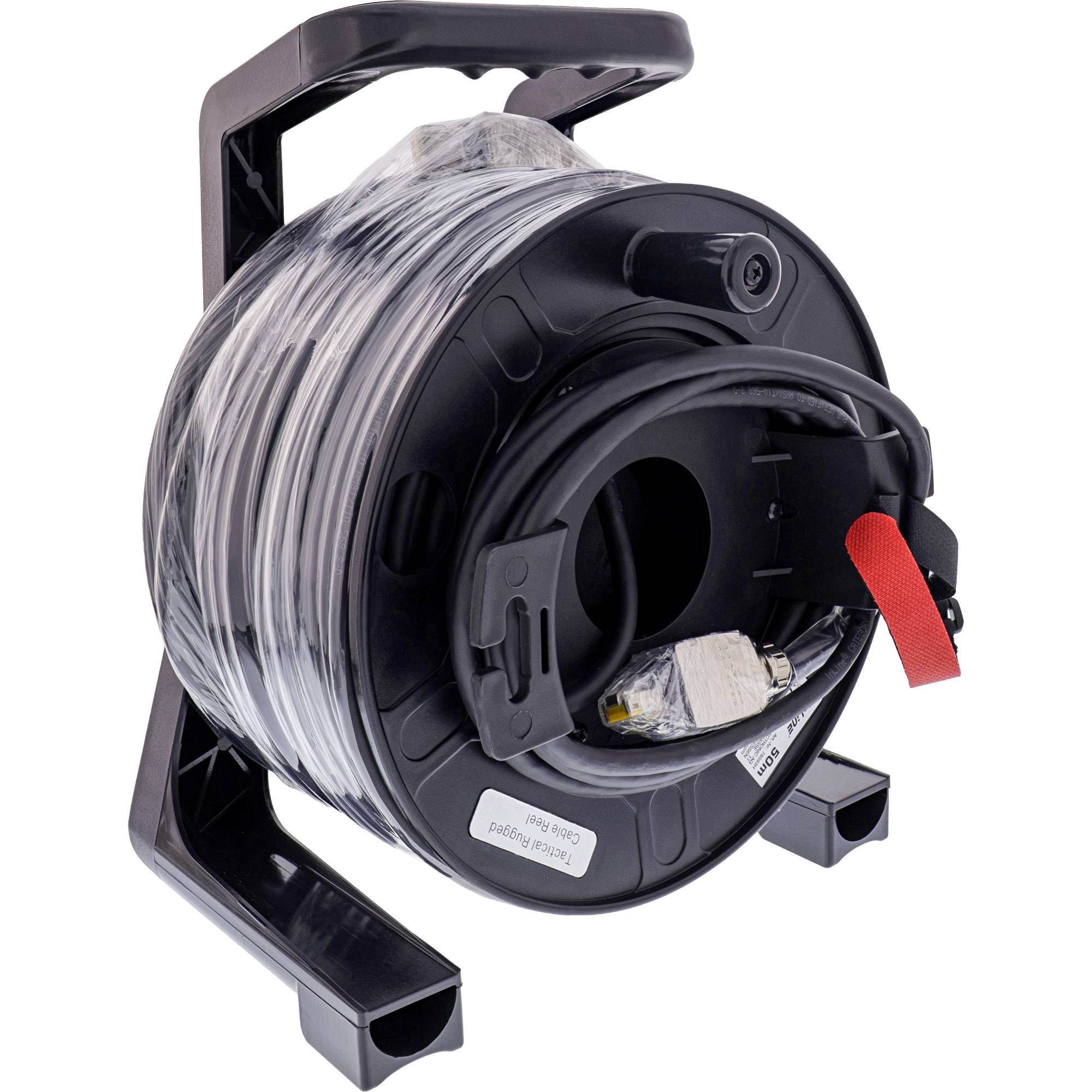 InLine® Netzwerk-Kabeltrommel Outdoor, Cat.6A RJ45 HARTING, 50m, schwarz-0