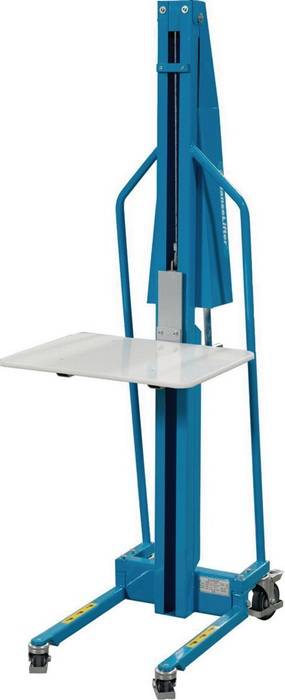 Minilifter MES m.PVC-Plattform Hubh.1500mm PU-Bereifung Trgf.200kg