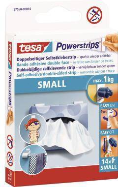 tesa Klebestücke Powerstrips small 57550-00014 14,5x33mm 14 St./Pack-0