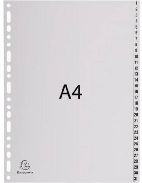 Exacompta Register 1931E A4 PP 1-31 grau