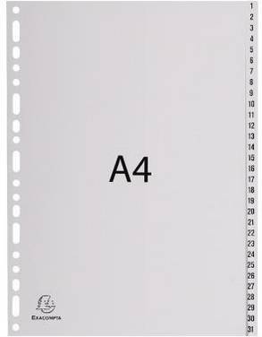Exacompta Register 1931E A4 PP 1-31 grau