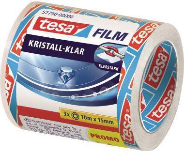 tesa Klebefilm 57790-00000 15mmx10m kristallklar 3 Rl./Pack.-0