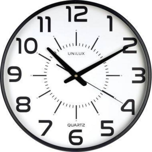 UNILUX Wanduhr MAXI POP BLACK 400094487 +Batterien schwarz