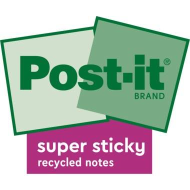 3M Super Sticky Recycling Notes Haftnotizen extrastark farbsortiert 18 --1
