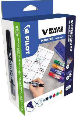 PILOT Whiteboardmarker Kit 5080KIT V-Board Master Penholder+Schwamm-0