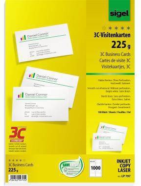 SIGEL Visitenkarte 3C LP797 85x55mm 1.000 St./Pack.-0