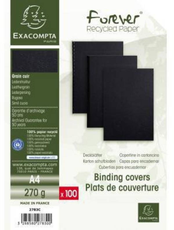 Exacompta Einbanddeckel Evercover 2783C A4 schwarz 100St.