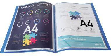 Exacompta Sichtmappe 8822E A4 PP 20Hüllen hellblau-2