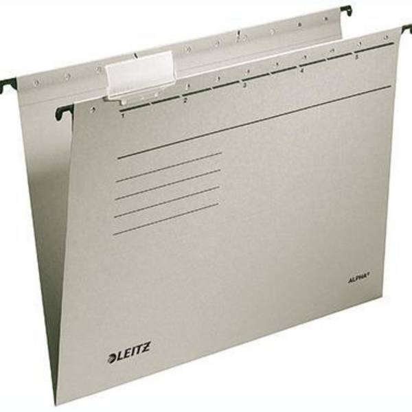 Leitz Hängemappe ALPHA 19850085 A4 oben/seitl. offen grau 25 St./Pack.