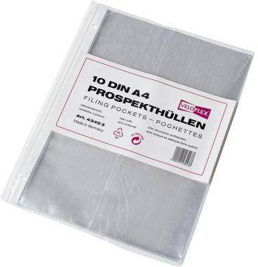 Veloflex Prospekthülle 4345300 DIN A4 gel. glasklar 10 St./Pack.-0
