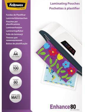 Fellowes Laminierfolie Enhance 80 5452103 DIN A4 tr 100 St./Pack.-0