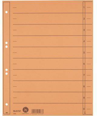 Leitz Trennblatt 16580045 A4 230g Karton orange 100 St./Pack.-0