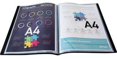 Exacompta Sichtmappe 8821E A4 PP 20Hüllen schwarz-2
