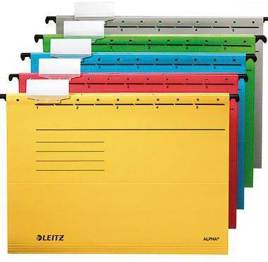 Leitz Hängemappe ALPHA 19850025 A4 oben/seitl. offen rot 25 St./Pack.-2