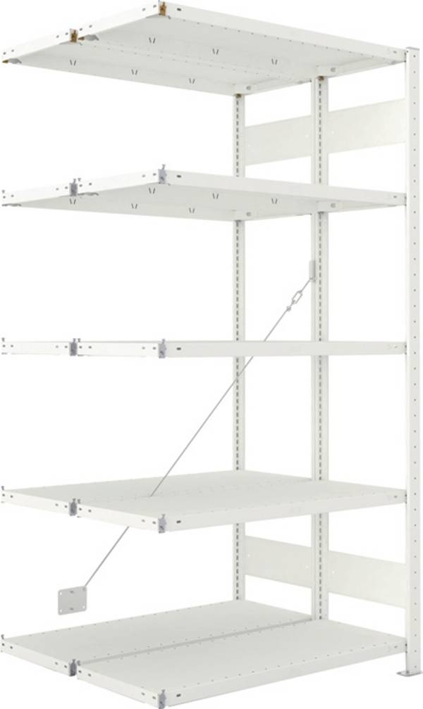 Steckregal CLIP 150 H2000xB1000xT2x400mm Anbauregal lichtgrau 2x5Stahlböden META