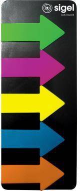 SIGEL Haftmarker Big Arrow HN600 55x137mm sortiert 125 Bl./Pack.-0