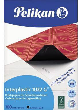 Pelikan Kohlepapier Interplastic 1022G 404400 DIN A4 schwarz 100 Bl.-0
